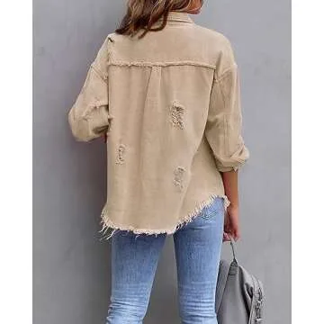 Stylish Giallino Khaki Jean Jacket for Women