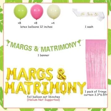 Balterever Margs and Matrimony Bachelorette Decoration Set