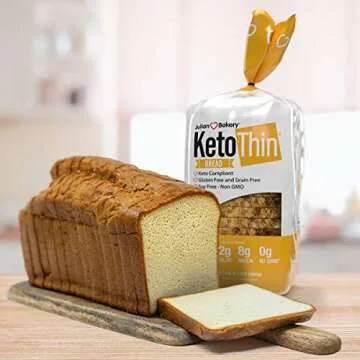 Julian Bakery Keto Thin Bread | 100% Keto | Gluten-Free | Grain-Free | Low Carb | 0 Net Carbs | 3 Pack