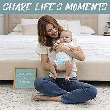 Light Seafoam Green Felt Letter Board with 300 Letters