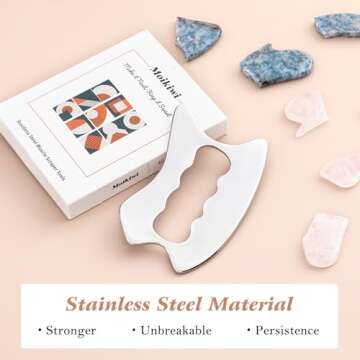 Moikiwi Stainless Steel Gua Sha for Muscle Recovery and Skincare