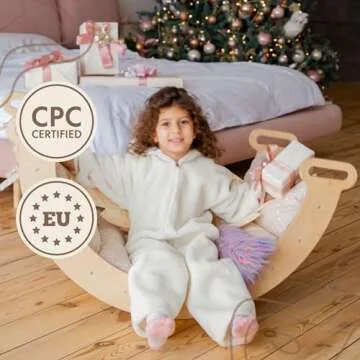 Montessori Wooden Climbing Arch for Toddlers 1-3 | Indoor Climbing Play Gym & Rocker | Safe & Fun Montessori Toys for Active Kids