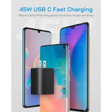 2 Pack USB C Charger Block for 45W Samsung Charger Type C Fast Charging with 6 FT Type C to C Cable Compatible with Galaxy S24 Ultra/S24+/S24/ S23 Ultra/S23/S23+/S22 Ultra/S22+/S21