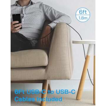 2 Pack USB C Charger Block for 45W Samsung Charger Type C Fast Charging with 6 FT Type C to C Cable Compatible with Galaxy S24 Ultra/S24+/S24/ S23 Ultra/S23/S23+/S22 Ultra/S22+/S21