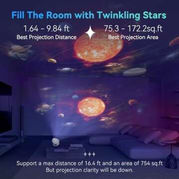 Yiliaw 13 in 1 Galaxy Projector for Bedroom Decor