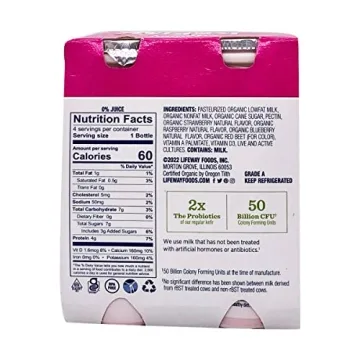 Lifeway Kefir Multi Pack Low Fat Mixed Berry Shots 4 Count