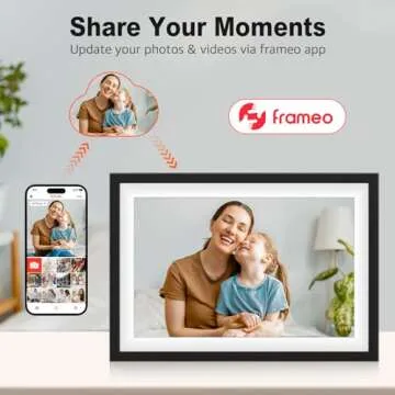 Frameo 10.1 Inch Digital Picture Frame with 1280 x 800 HD IPS Touch Screen, 64GB Large Storage and 2GB RAM WiFi Digital Photo Frame, Easy Setup, Share Moments Remotely via Frameo, Christmas Gi-ft
