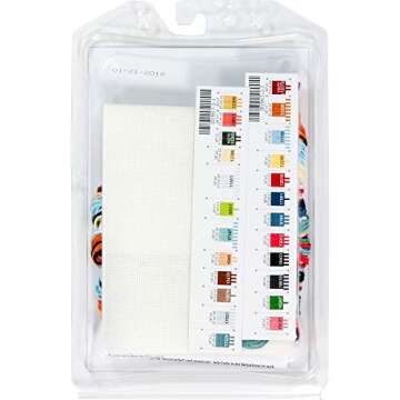 Dimensions Gold Collection Small Counted Cross Stitch Kit, 'Coffee Shoppe', 18 Count White Aida Cloth, 6'' x 6'', Black