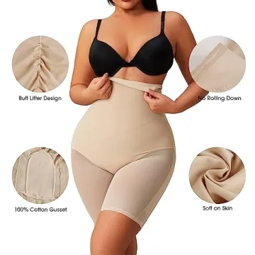 MOVWIN Tummy Control Body Shaper Shorts High Waist Slimmer