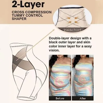 MOVWIN Tummy Control Body Shaper Shorts High Waist Slimmer