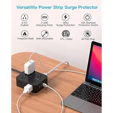 HANYCONY Power Strip Surge Protector with USB Ports