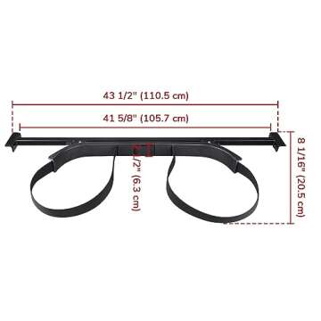 AW Universal Golf Bag Attachment Golf Bag Holder Bracket Rack for Golf Cart Rear Seat Black