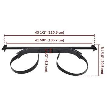 AW Universal Golf Bag Attachment Golf Bag Holder Bracket Rack for Golf Cart Rear Seat Black