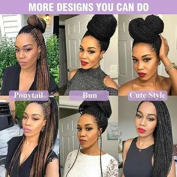 VIOLET Senegalese Twist Crochet Hair For Black Women 18 Inch Crochet Hair Pre Looped 20 Strands A Pack Crochet Braids For Black Women 9 Packs Crochet Twist Hair Hairstyles For Black Hair(18 Inch,1B)