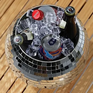 ZHURUININ Disco Ball Ice Bucket for Party Drinks