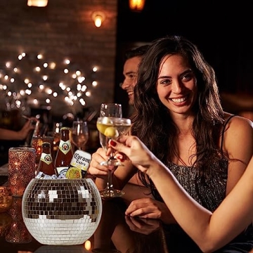 ZHURUININ Disco Ball Ice Bucket for Party Drinks