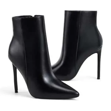GENSHUO Women's Stiletto High Heel Ankle Booties