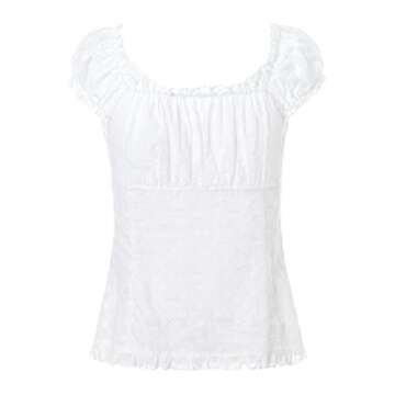 Mxiqqpltky Fairy Grunge Crop Top Short Sleeve Lace Tee