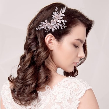 Elegant Oriamour Bridal Hair Pins Set of 3 - Rose Gold