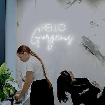 Hello Gorgeous Neon Signs for Wall Decor, 16.9 * 10.7 Inches Hello Gorgeous Neon Lights for Home Party Wedding Bar Club Gifts, Neon Sign Wall Decorations Home Party Decor, INSNEnN
