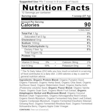 Organic Vegan Protein Powder by Ancient Nutrition