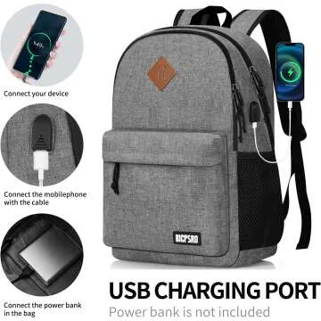 Lightweight 15.6" Laptop Backpack with USB Charging