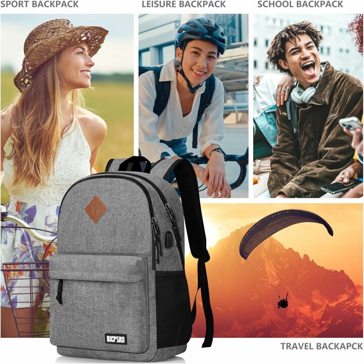 Lightweight 15.6" Laptop Backpack with USB Charging