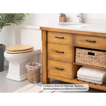 Elegant StorageWorks Wicker Waste Basket for Small Spaces