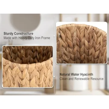 Elegant StorageWorks Wicker Waste Basket for Small Spaces