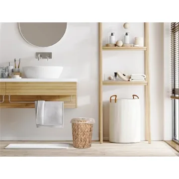 Elegant StorageWorks Wicker Waste Basket for Small Spaces