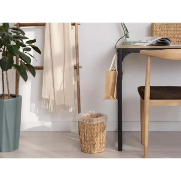 Elegant StorageWorks Wicker Waste Basket for Small Spaces