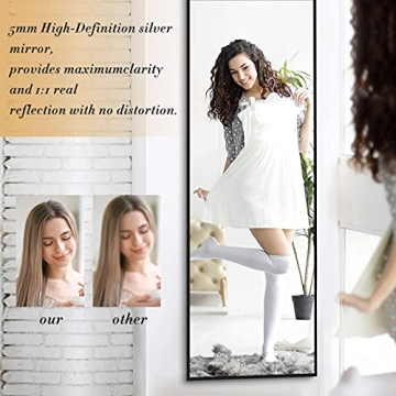 Elegant Full Length Mirror with Aluminum Frame 71" x 32"