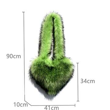 Chic Heart Shaped Faux Fur Bag for Women - Trendy & Stylish
