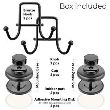 HASKO Suction Cup Hooks - Durable Bathroom Essentials