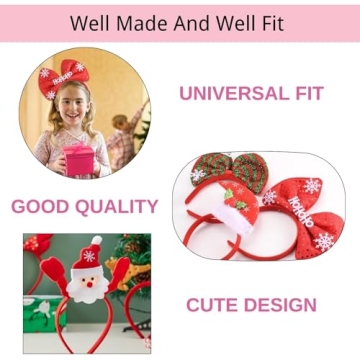 Fun SEVEN STYLE Christmas Headbands for Festive Celebrations