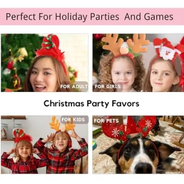 Fun SEVEN STYLE Christmas Headbands for Festive Celebrations