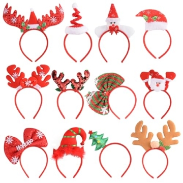 Fun SEVEN STYLE Christmas Headbands for Festive Celebrations