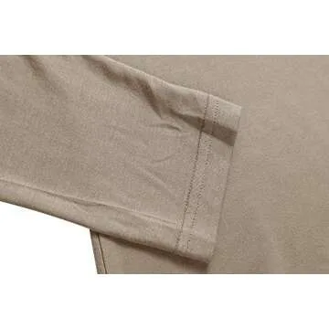 Herou Womens Turtleneck Casual Long Sleeve Slim Fitted Layer Tops Shirts Light Coffee Large