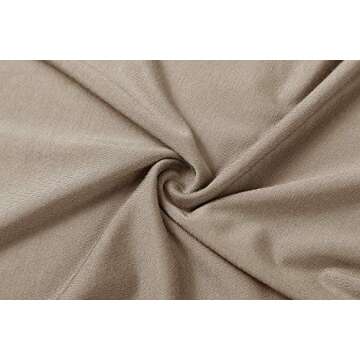 Herou Womens Turtleneck Casual Long Sleeve Slim Fitted Layer Tops Shirts Light Coffee Large