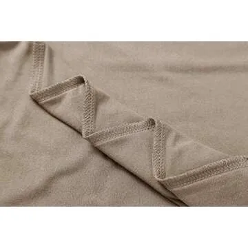 Herou Womens Turtleneck Casual Long Sleeve Slim Fitted Layer Tops Shirts Light Coffee Large