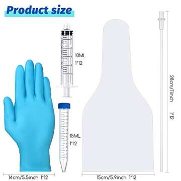 Weewooday 60 Pieces Artificial Insemination Dog Breeding Kit Disposable Canine Artificial Inseminati...