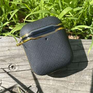 KIQ Canvas for AirPods - Textured Protective Cover with Keychain