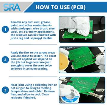 SRA Solder 135 Rosin Paste Soldering Flux For Electronics, No Clean Flux Made for Lead and Lead-Free Solder Circuit Boards and Copper Electrical Wire - Safe Residues with No Goopy Mess (2oz 2-Pack)
