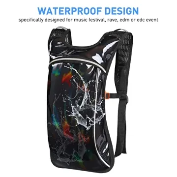 Stylish Hydration Pack with 2L Bladder for Festivals