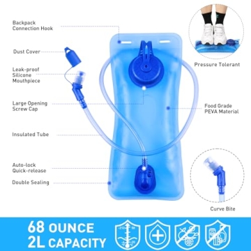 Stylish Hydration Pack with 2L Bladder for Festivals