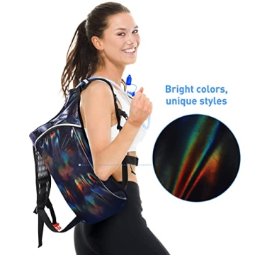 Stylish Hydration Pack with 2L Bladder for Festivals