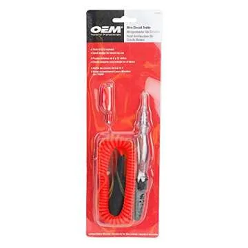 OEMTOOLS 25936 Mini Circuit Tester for 6 Volt and 12 Volt Systems, Open Circuit Finder, Ground Testing Tool, Includes Automotive Probe and Bright Light Bulb