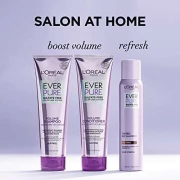 L'Oreal Paris EverPure Volume Sulfate Free Shampoo for Color-Treated Hair, Volume + Shine for Fine, Flat Hair, with Lotus Flower, 11 Fl; Oz (Packaging May Vary)