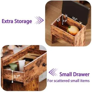 LIKIMIO Elegant Small Makeup Vanity with Lighting