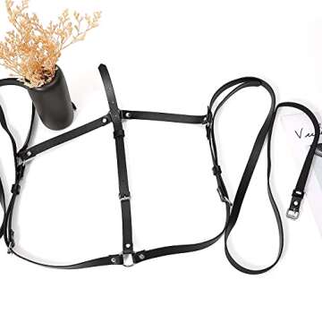 XZQTIVE Women's Punk Leather Chain Body Belt for All Occasions